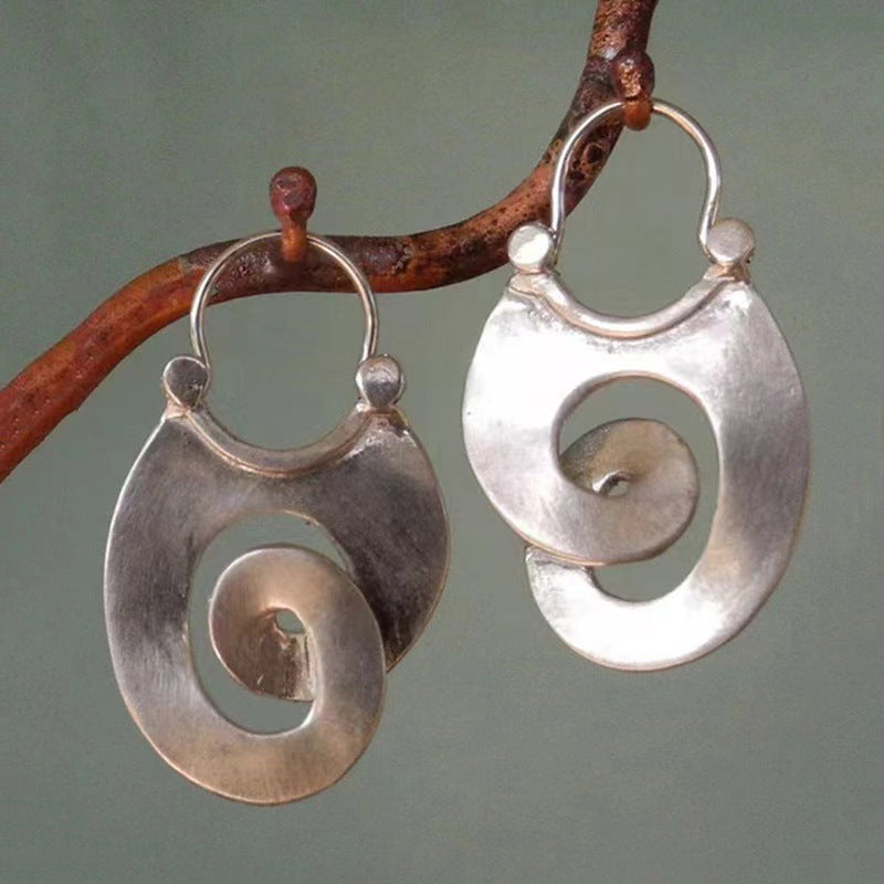 Spiral Design Ear Ring Retro Geometry - Norellé