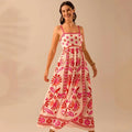 Printing Slip Dress Vacation Style Women's Clothing - Norellé