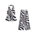 Zebra Pattern Blended Vest Casual Pants - Norellé