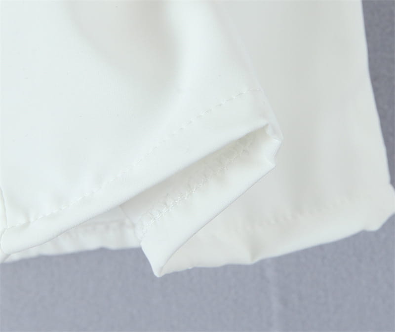 French Elegant Style Casual V-neck Backless Lace Up Halterneck Vest Short Skirt