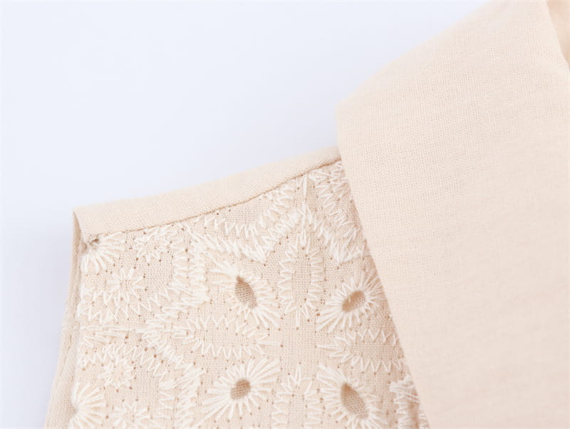 Hollow Embroidery Sleeveless Dress