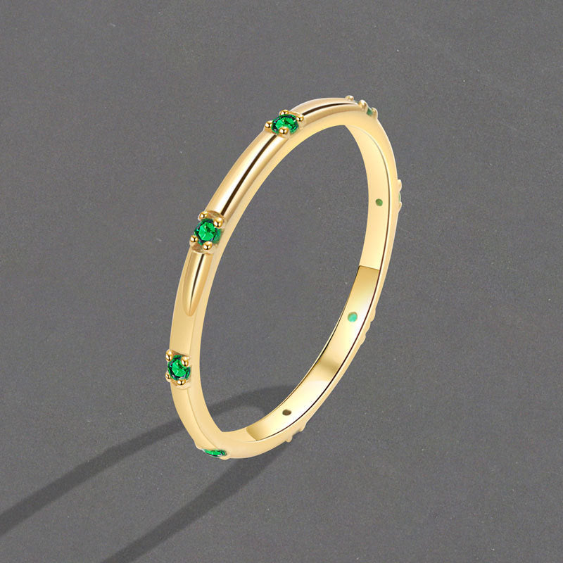Fashion Simple Zircon Ring European And American Ins Style - Norellé