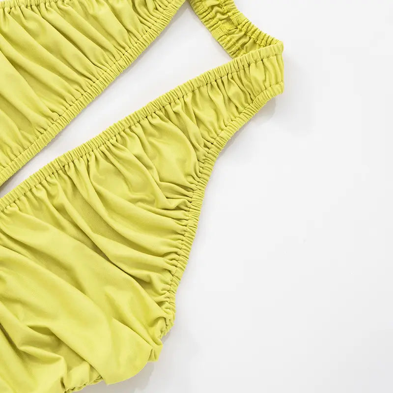 Women’s V-neck Pleated Backless Camisole