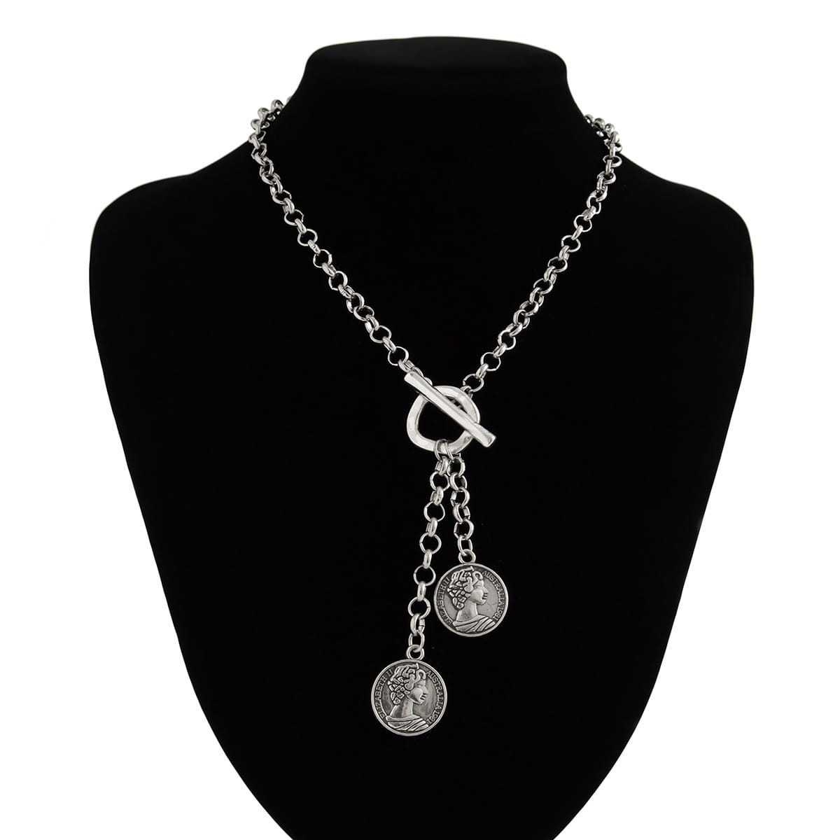 Vintage Ins Portrait Pendant Necklace Suit