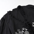 Stylish Simple And Versatile Hollow Embroidered Cotton Top - Norellé