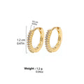 Integrated Rhinestone Zircon Niche Gang Drill Simple Earrings - Norellé