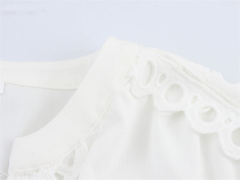 Hollow Design Tight Waist A Swing Short Sleeve Dress