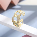 Creative Ring Opening Adjustable Woven Copper Inlaid Zircon - Norellé