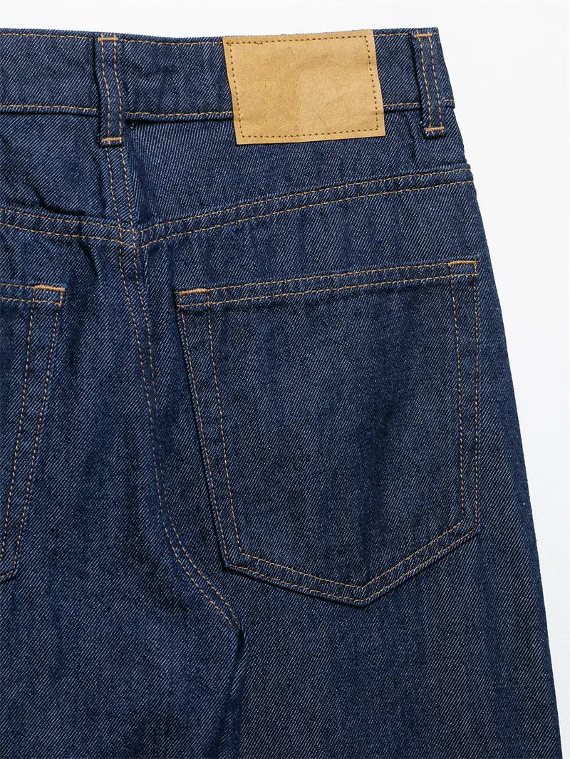 High Waist Loose Trousers Straight Wide Leg Pants