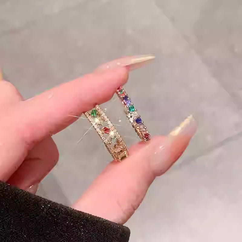 Rainbow Gemstone Ring For Female Niche - Norellé