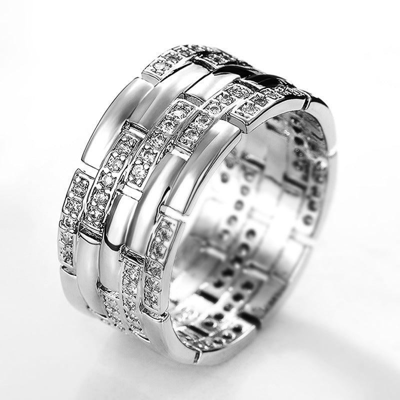 Micro Inlaid Zircon Business Ring - Norellé