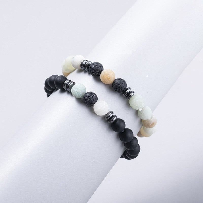 Volcanic Rock Bracelet Suit Men And Women Couple Style - Norellé