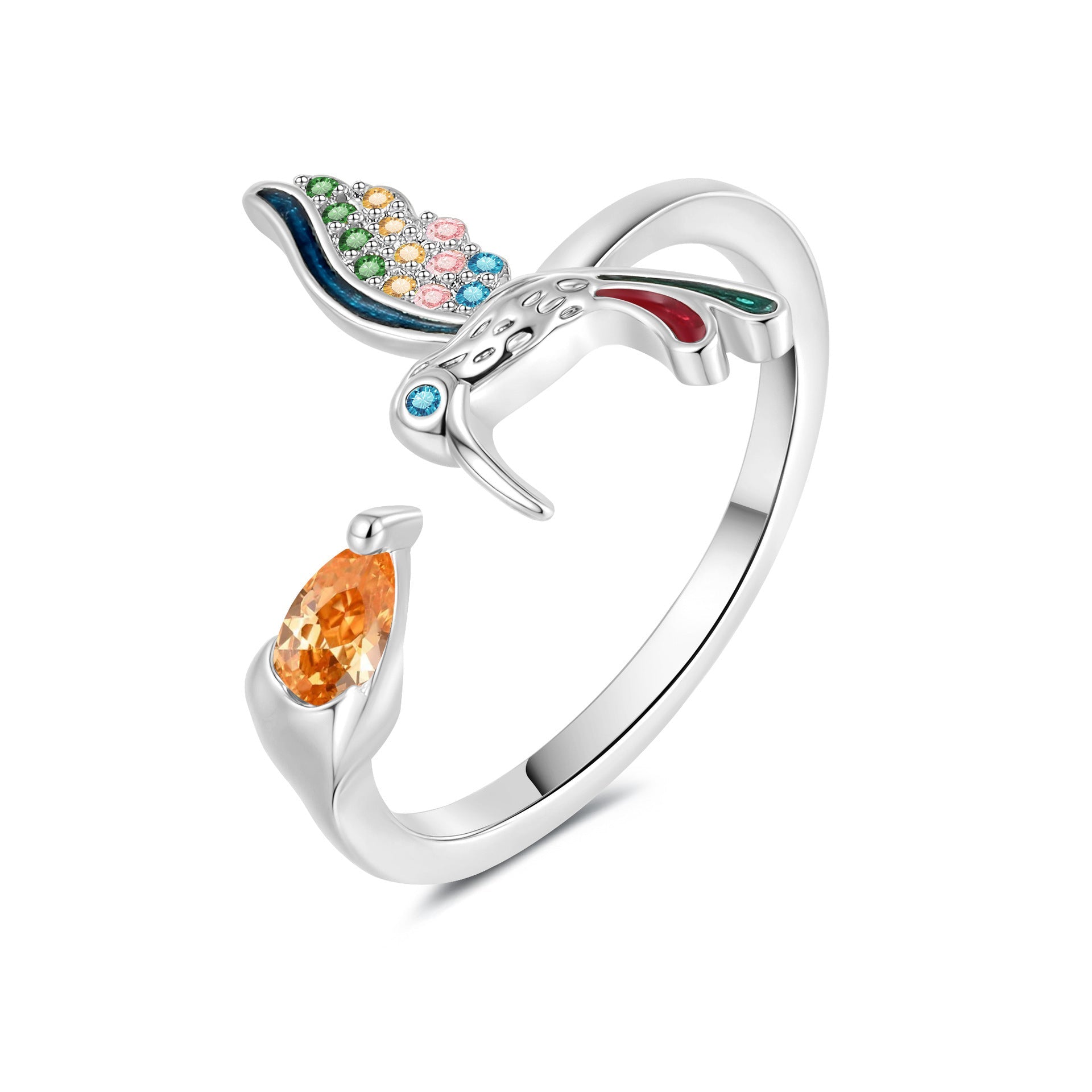 Adjustable Hummingbird Ring Female Fashion Simple - Norellé