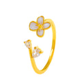 Diamond Oil-spot Glaze Flowers Ring - Norellé