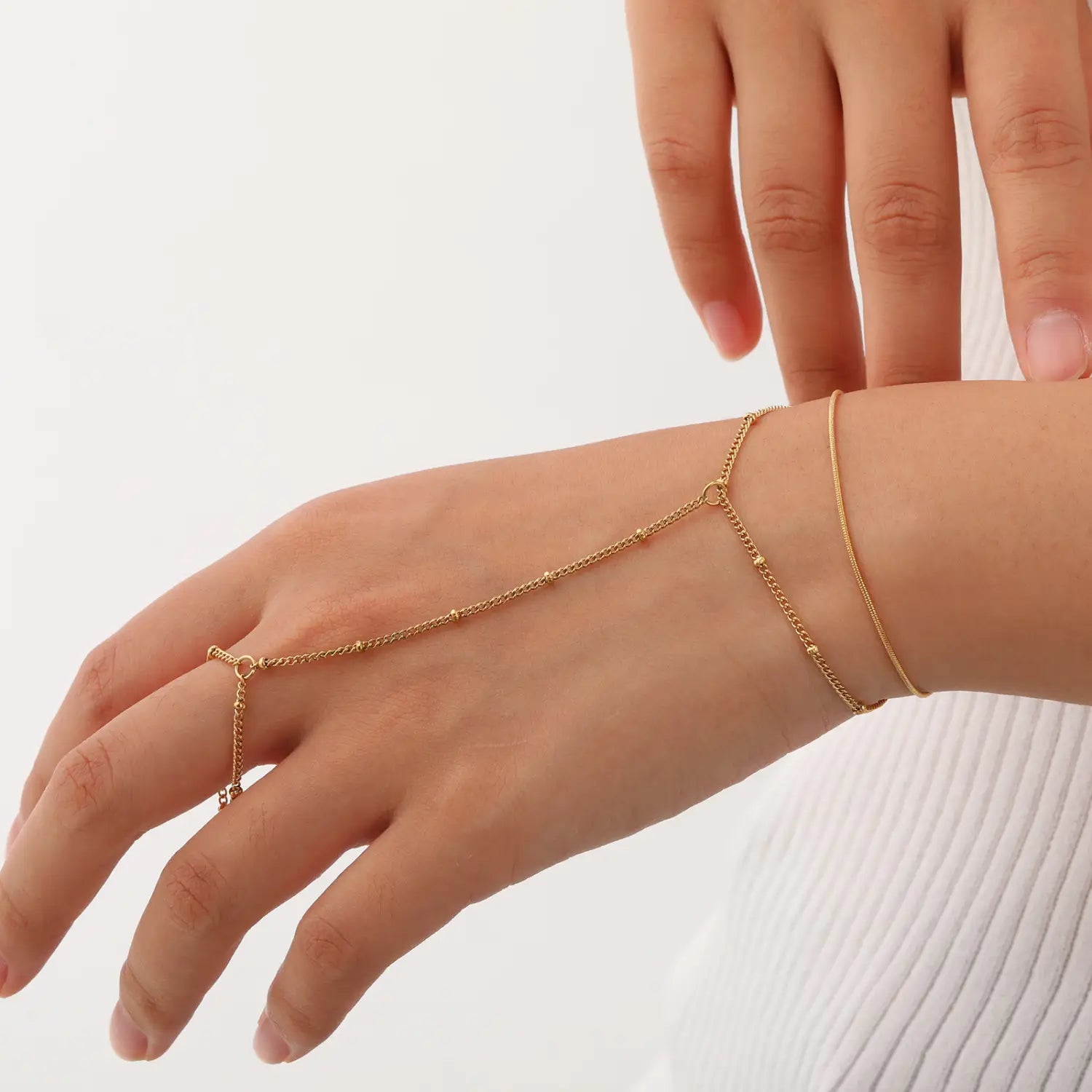 Stainless Steel Hand Support Chain Snake Double Layer Twin