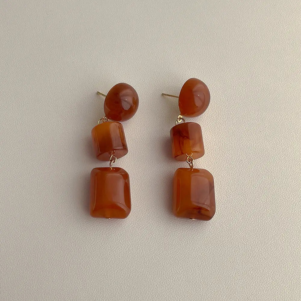 Niche Retro Design Resin Earrings