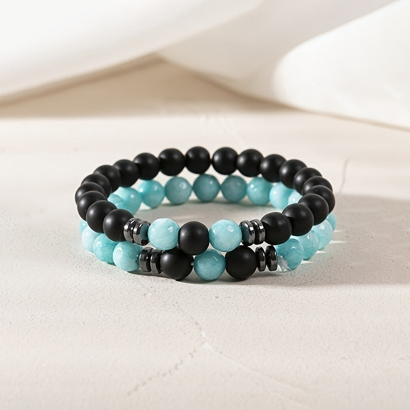 Volcanic Rock Bracelet Suit Men And Women Couple Style - Norellé