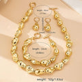 New Shaped Pearl Necklace Bracelet Ear Studs Suit Vintage - Norellé