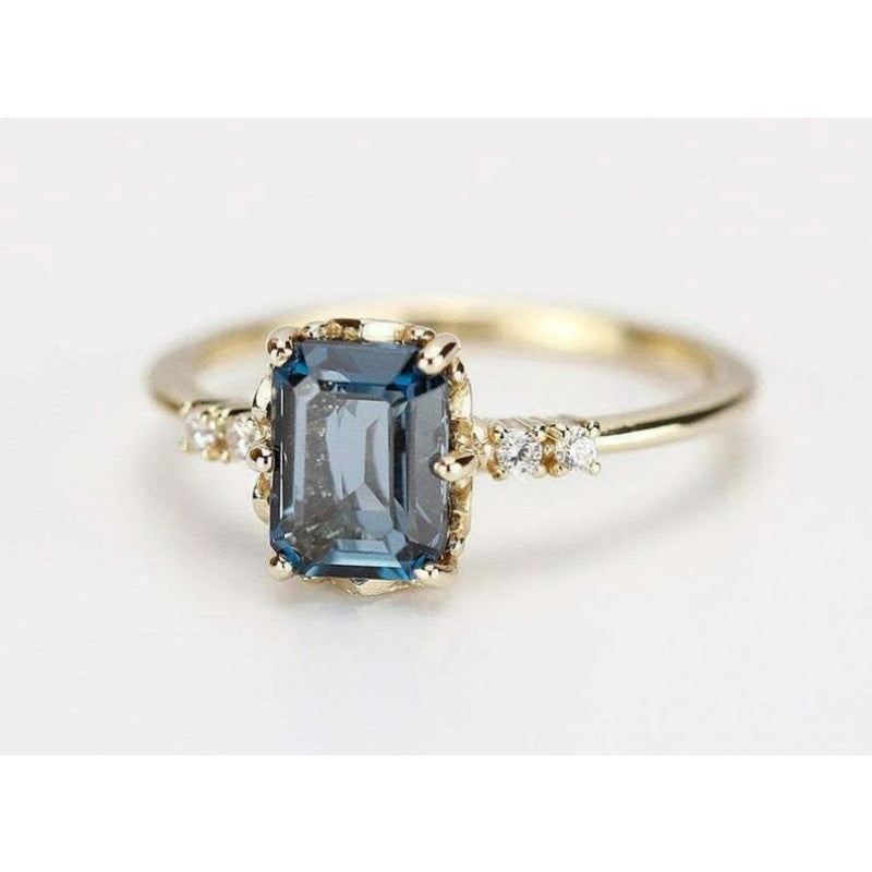 Micro-inlaid Crystal Zircon Ring Sweet French Style - Norellé