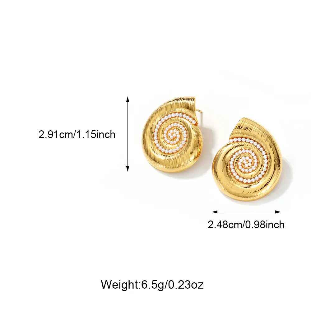 Colorfast Ornament High-grade Fashion Special-interest Simple Starfish Conch Sun Earrings - Norellé