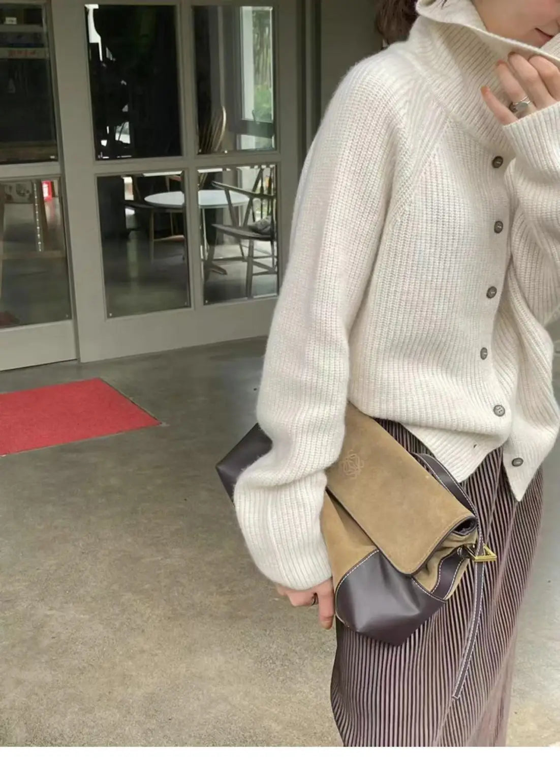 Pure Wool Sweater Women’s Thickened Knitting Coat Autumn And Winter