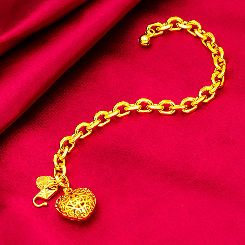 Vietnam Placer Gold Women's Heart Bracelet - Norellé