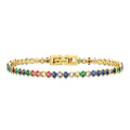 Women's Stainless Steel Rainbow Color Zircon Bracelet - Norellé
