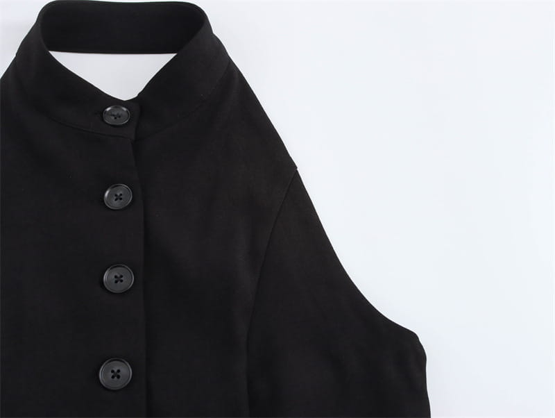 Halter Vest Slit Design Short Skirt