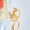 Fashion Butterfly Female Diamond Index Finger Ring - Norellé