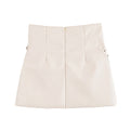 Fashion Slim Coated Fabric High Waist Mini Skirt - Norellé