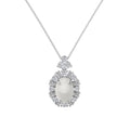 S925 Sterling Silver Necklace Women's Advanced Oval Water Foam 8A Heart-shaped Zircon Flower Horse Eye Clavicle Chain - Norellé