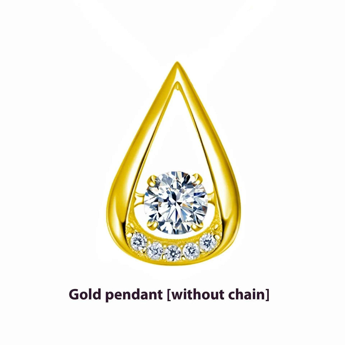 Drop-shaped Diamond-embedded Smart Pendant Necklace - Norellé
