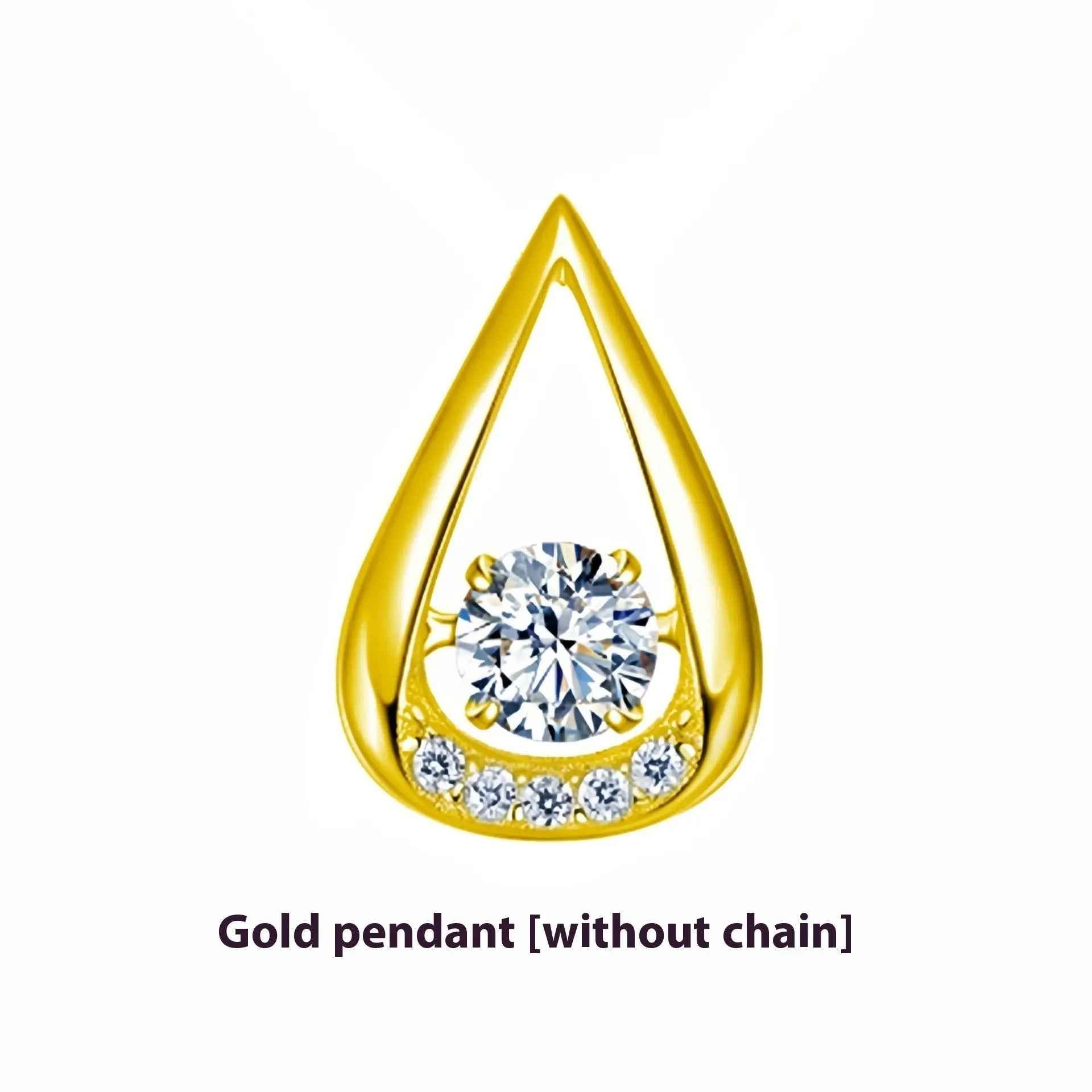 Drop-shaped Diamond-embedded Smart Pendant Necklace - Norellé