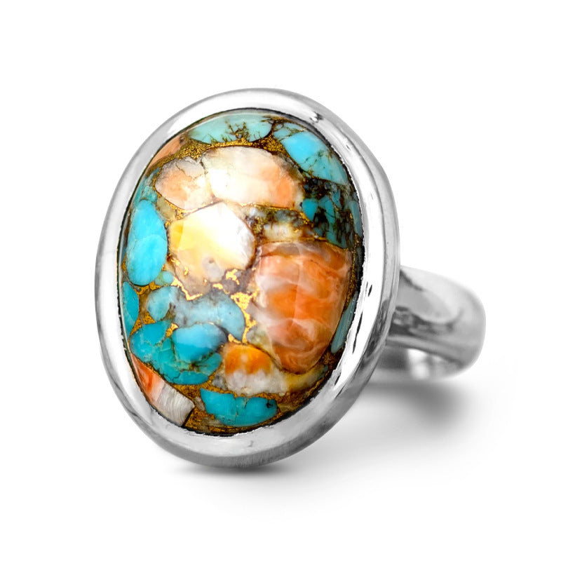 Oval Color Turquoise Ring Copper Niche - Norellé