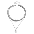 Double Layer White Shell Necklace Fashion Personality Metal - Norellé