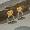 Design Color Matching Love Heart Stud Earrings Stainless Steel - Norellé