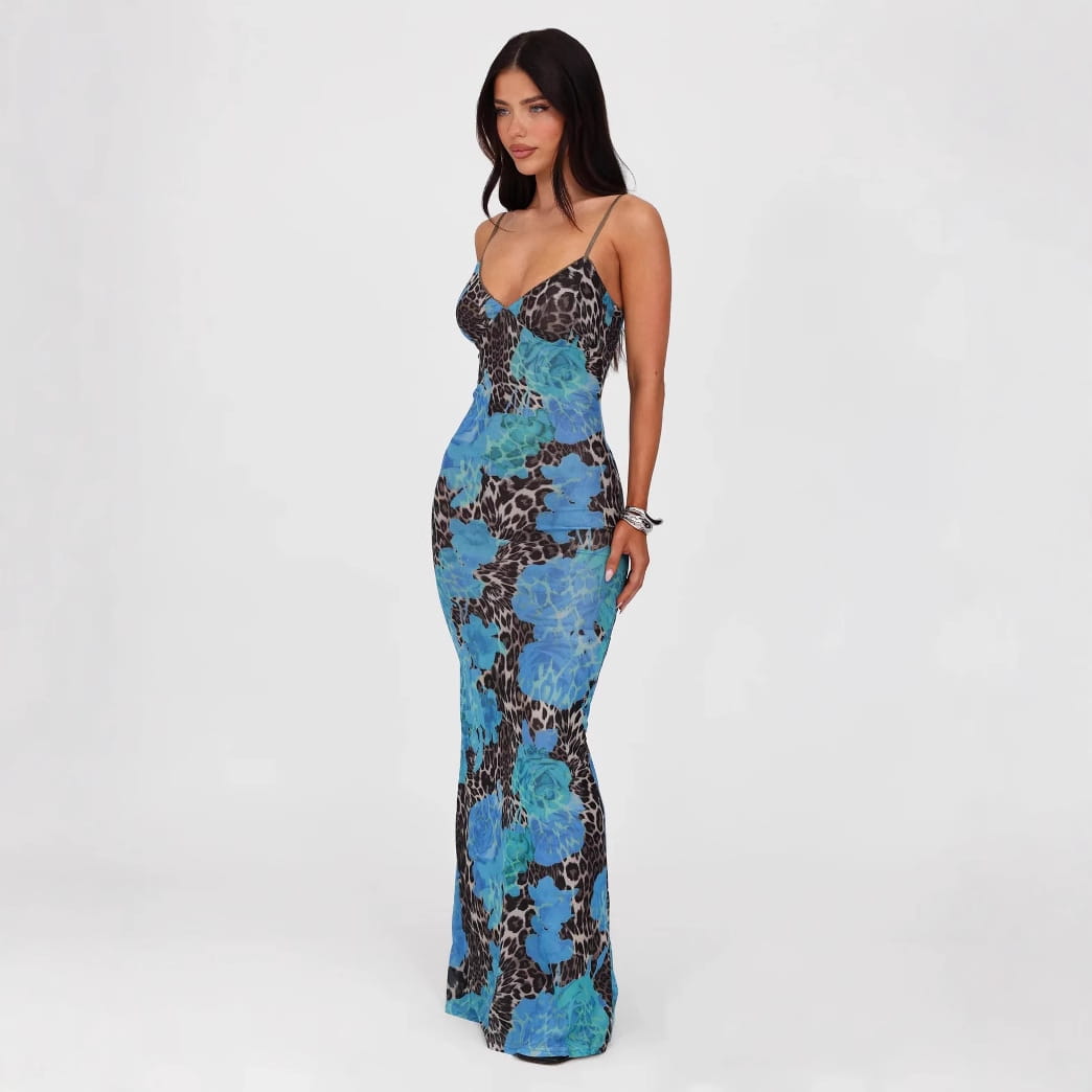 Slim-fit Backless Sling Dress