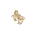 Micro Inlaid Zircon Bow Ring Female Personalized Minority Geometric - Norellé