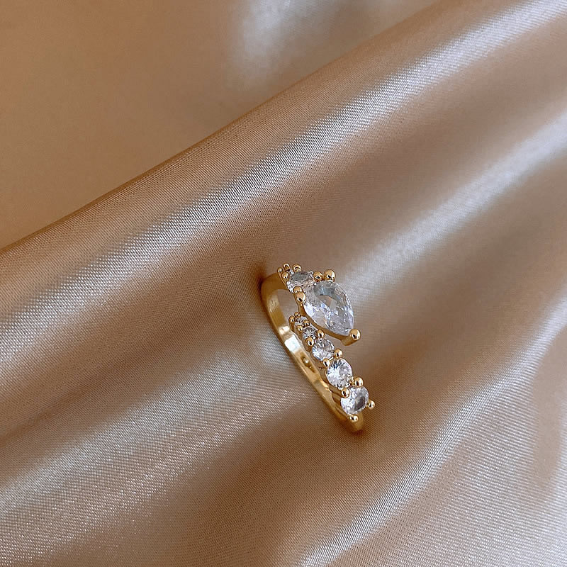 Light Luxury Minority High-grade Full Diamond Snake Ring - Norellé