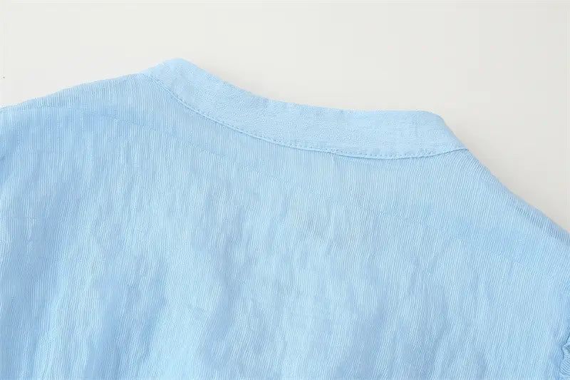 With Belt Laminated Decoration Dress