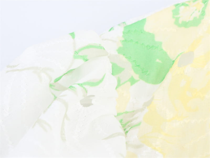 Printed V-neck Puff Sleeve Dress