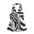 Zebra Pattern Blended Vest Casual Pants - Norellé