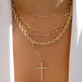 Multilayer Trend Elegant Jewelry Long Snake Chain Crystal - Norellé