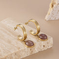 French Minority Design Titanium Steel Earrings - Norellé