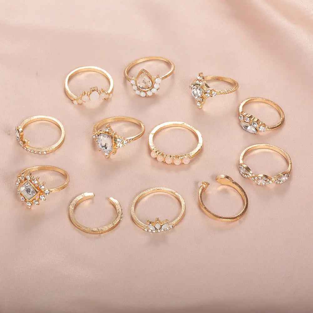 Women's Vintage Water Drop Diamond Ring Suit - Norellé