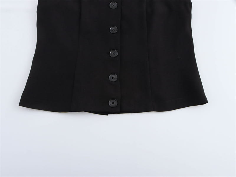 Halter Vest Slit Design Short Skirt