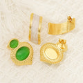 Opal Stainless Steel Studs Women's Gold Plated - Norellé