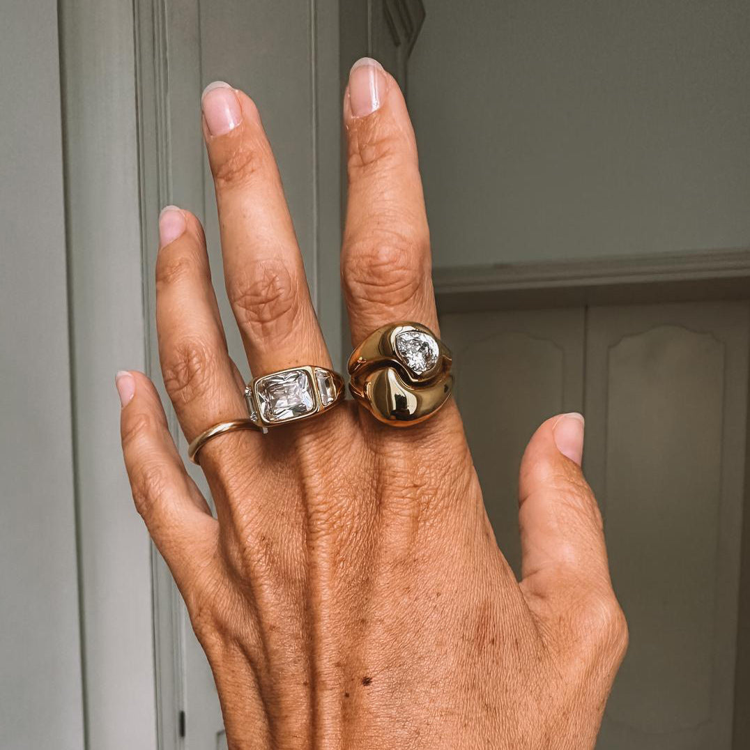 Zircon Titanium Steel Ring Does Not Fade - Norellé