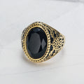 Creative Retro Quality Ins Style Fashion 18K Real Gold Gemstone Ring - Norellé