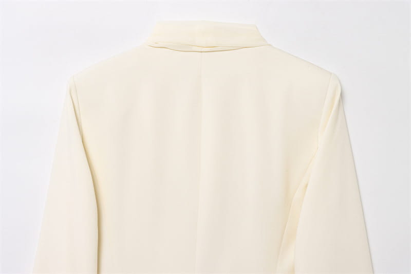 Thin Scarf Lapel Blazer Straight-leg Pants